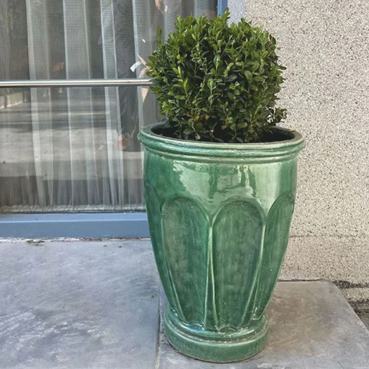 Luxus Keramik Blumentopf Grün Ø 65 x H. 61 cm - Hotel & Garten Deko