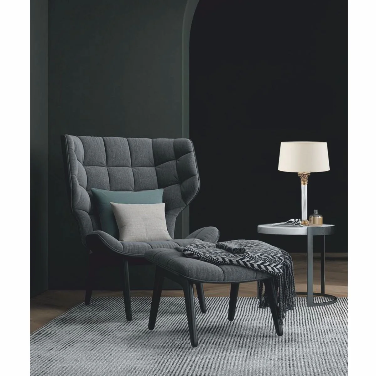 Luxus Barock Tischleuchte Messing mit Patina / Creme H. 70 cm