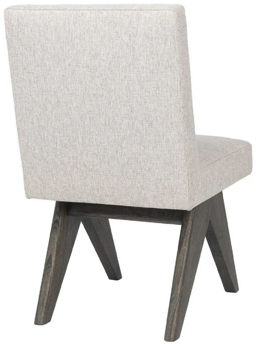 Luxus Esszimmerstuhl Naturfarben / Braun 48 x 54 x H. 86 cm - Massivholz Küchenstuhl - Luxus Esszimmer Möbel