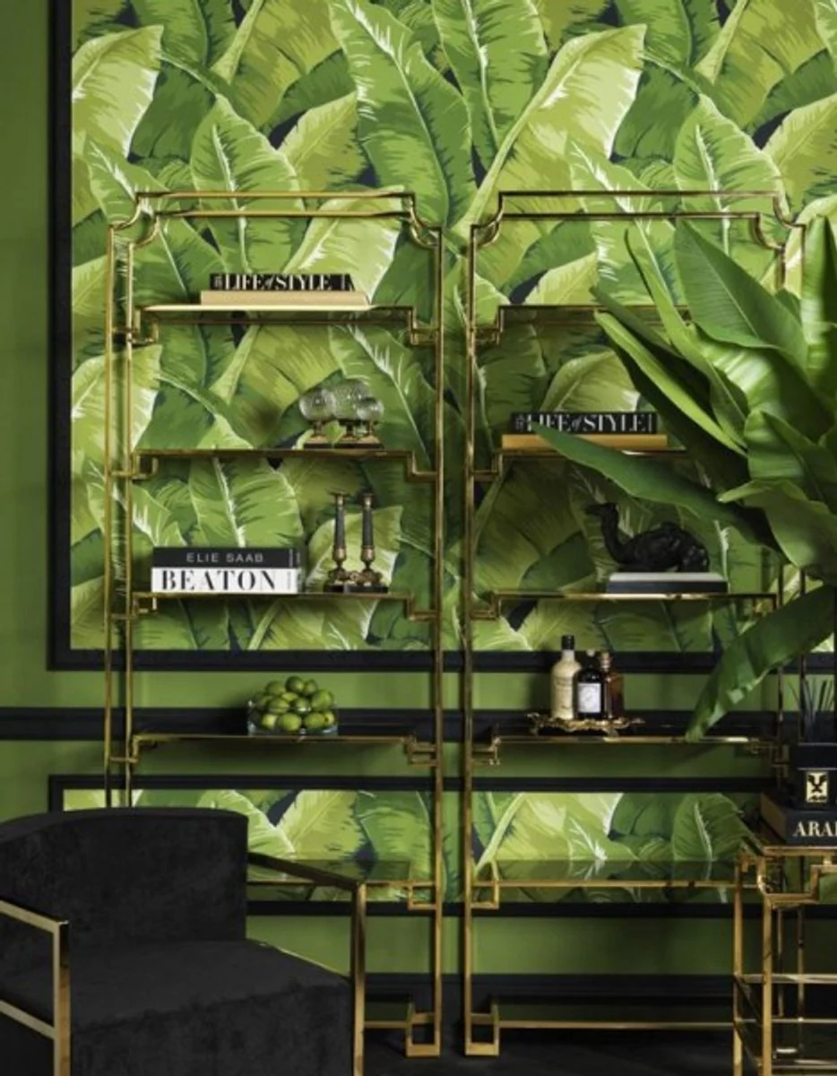 Luxus Designer Art Deco Hotel Salon Sessel Gold - Luxus Qualität