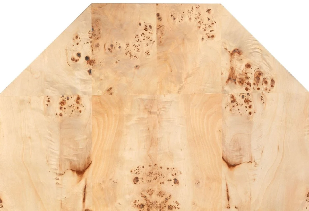 Luxus Couchtisch Naturfarben 76 x 76 x H. 42 cm - 8 Eckiger Massivholz Wohnzimmertisch - Wohnzimmer Möbel - Hotel Möbel - Luxus Möbel