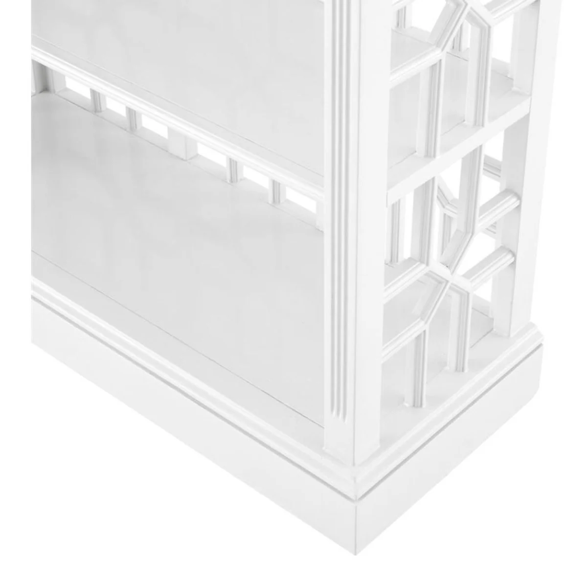 Designer Mahagoni Regalschrank Piano Weiß - Luxus Qualität