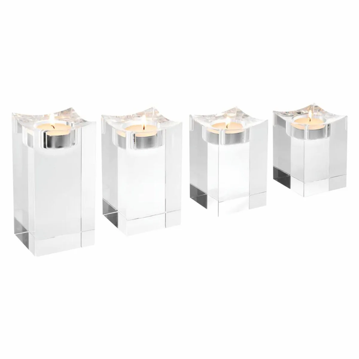 Luxus Kristallglas Teelichthalter Set - Deko Accessoires
