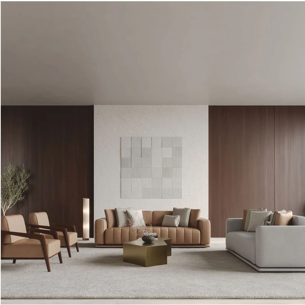 Luxus Sofa Grau 225 cm - Hotel & Wohnzimmer Möbel