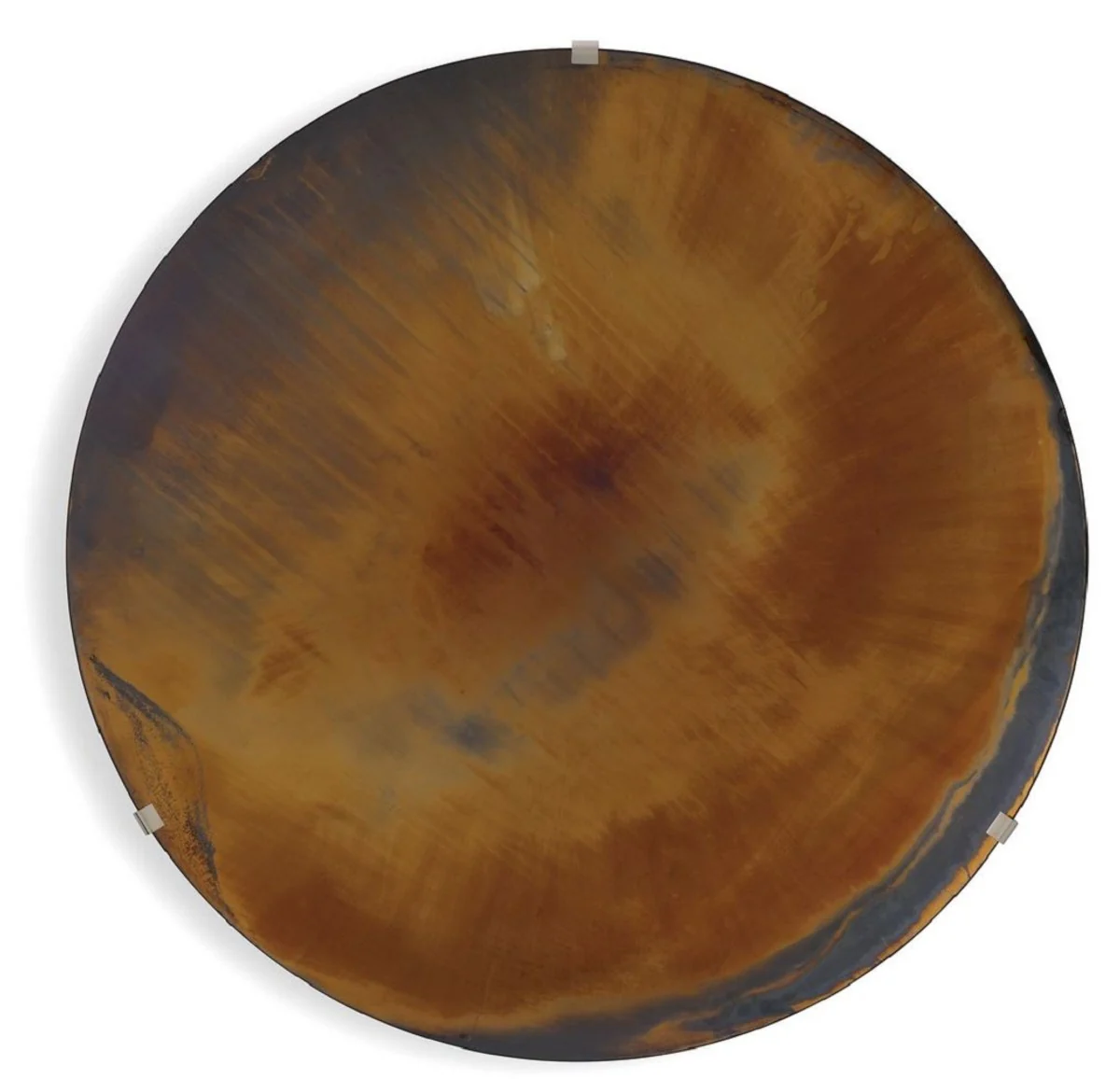 Luxus Spiegel Mehrfarbig Ø 119 cm - Runder konkaver Wandspiegel mit Wandhalterung - Luxus Kollektion