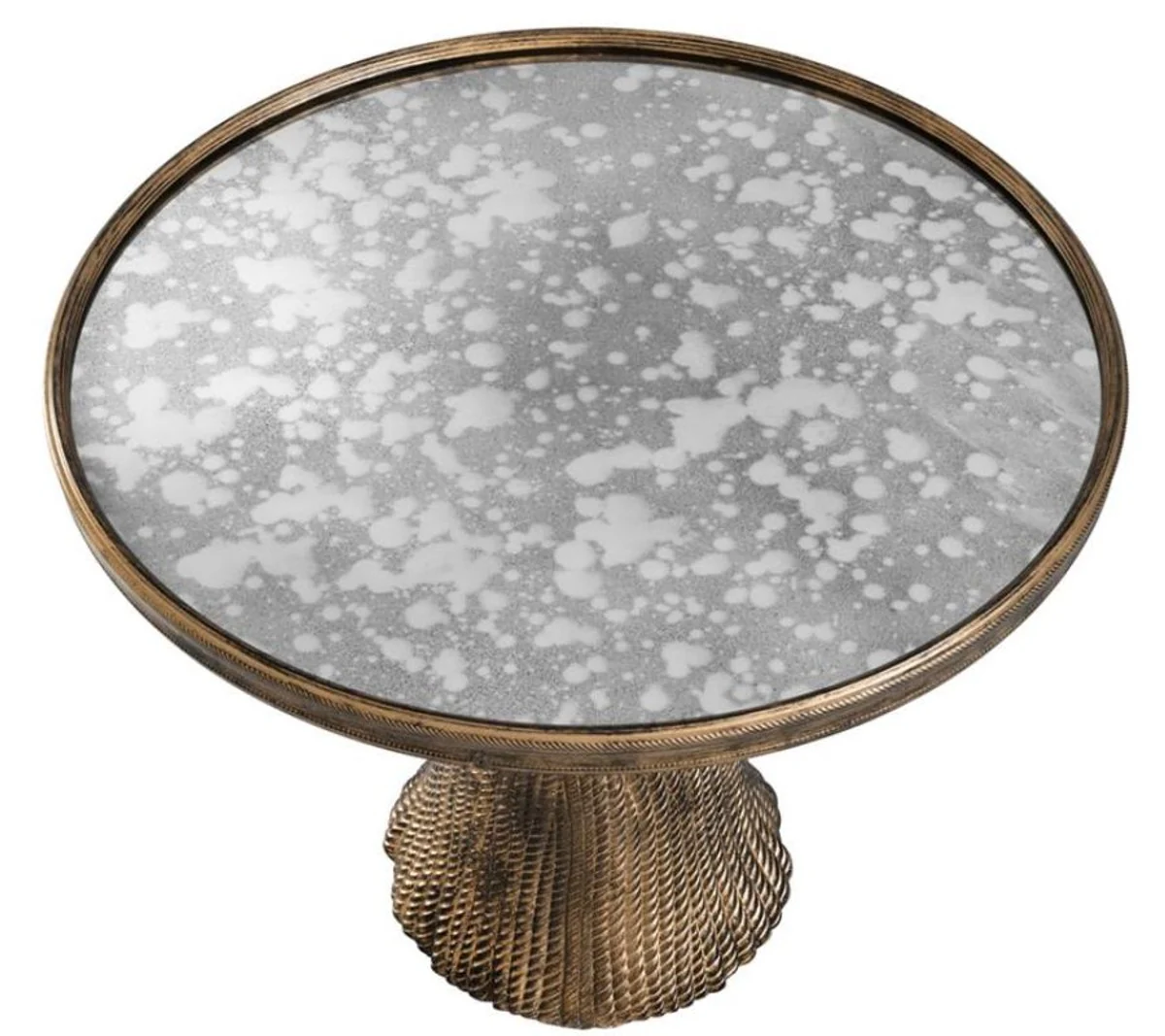 Luxus Beistelltisch Antik Gold Ø 53,5 x H. 47 cm - Luxus Wohnzimmermöbel