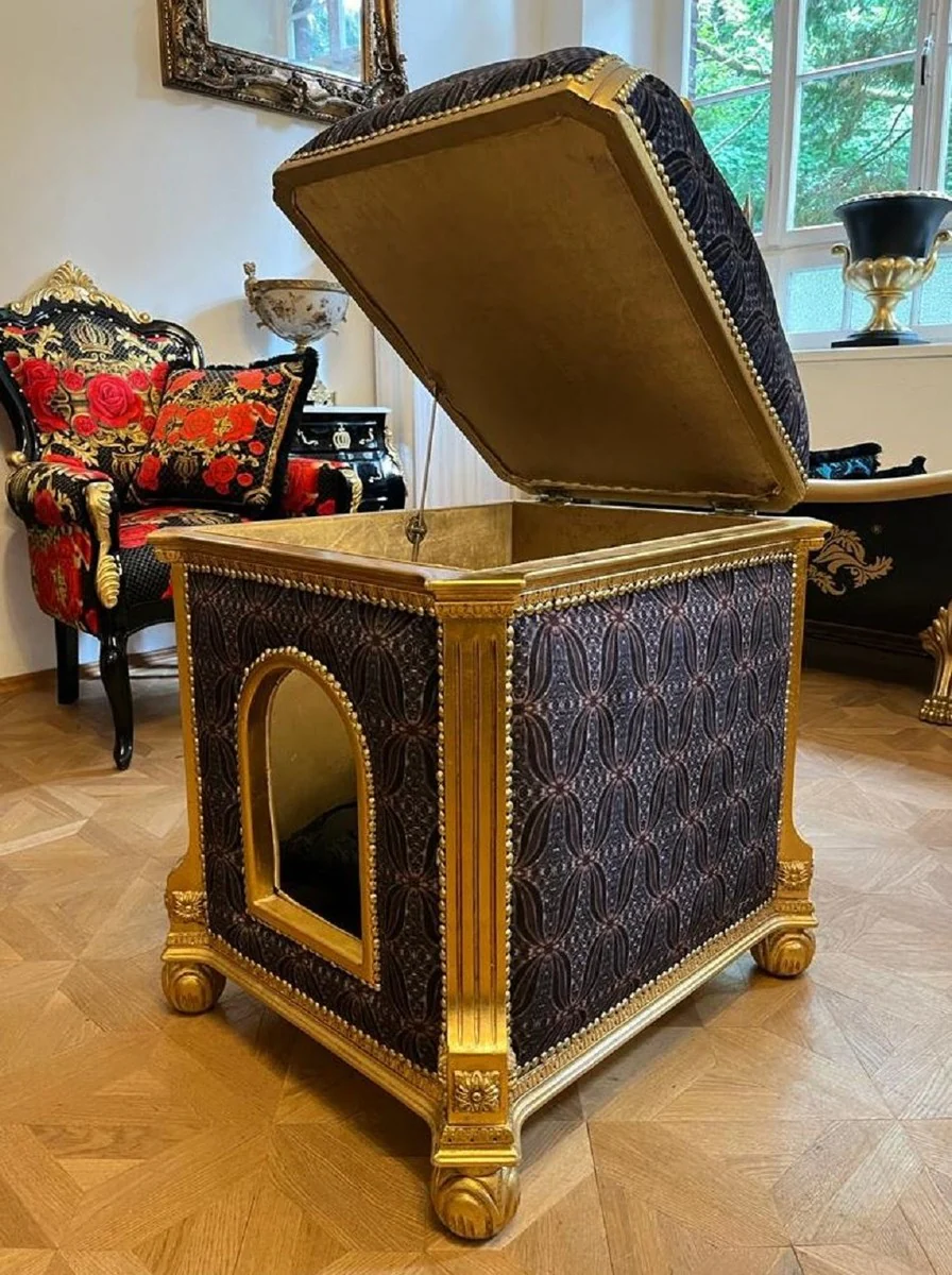 Pompöös by Barock Katzenhaus Lila / Gold - Pompööser Katzen Tempel designed by Harald Glööckler - Pompööse Tiermöbel im Barockstil