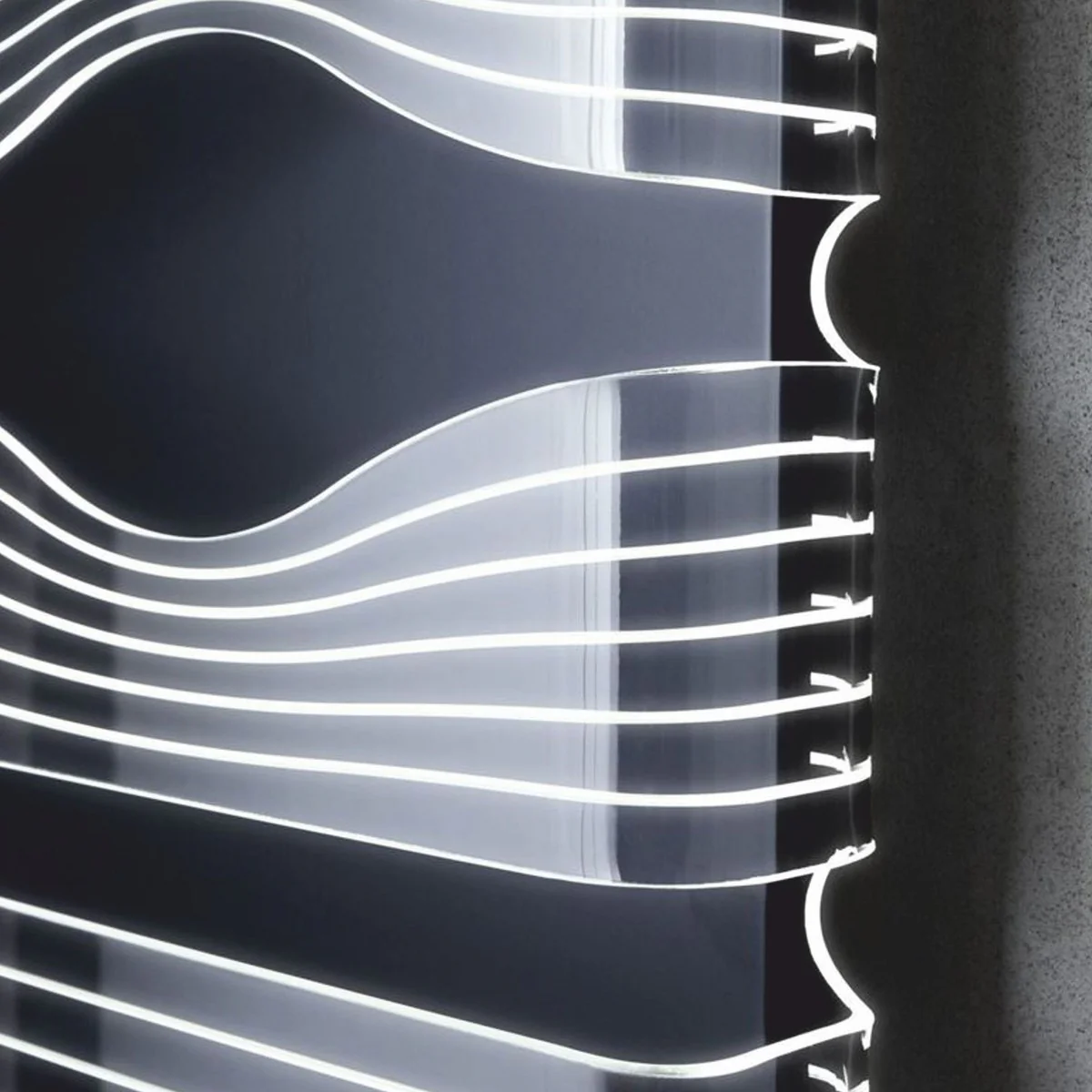 Luxus LED Wandheizung Schwarz / Weiß H. 182 cm - Made in Italy