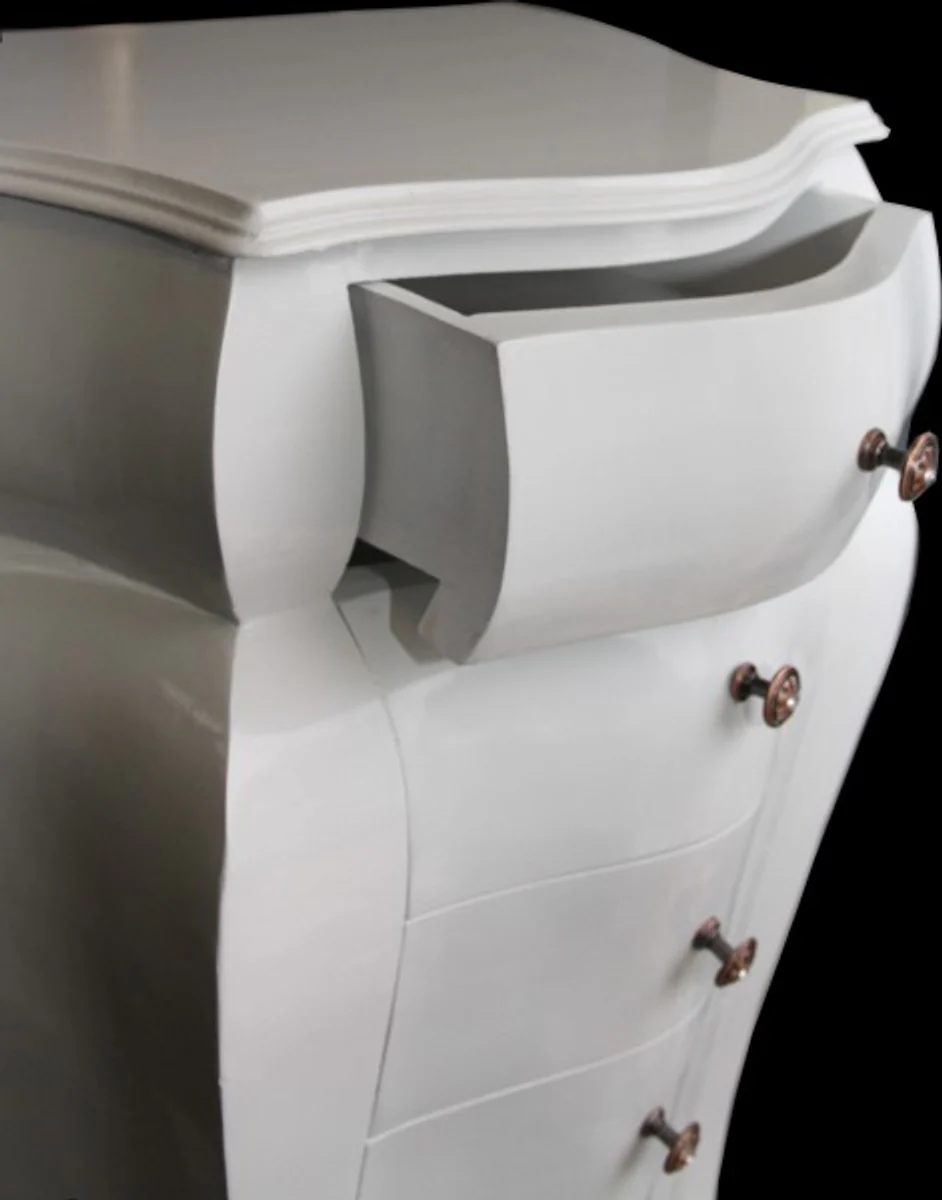 Barock Kommode Weiss 131 x 68 x 46 cm - Antik Stil