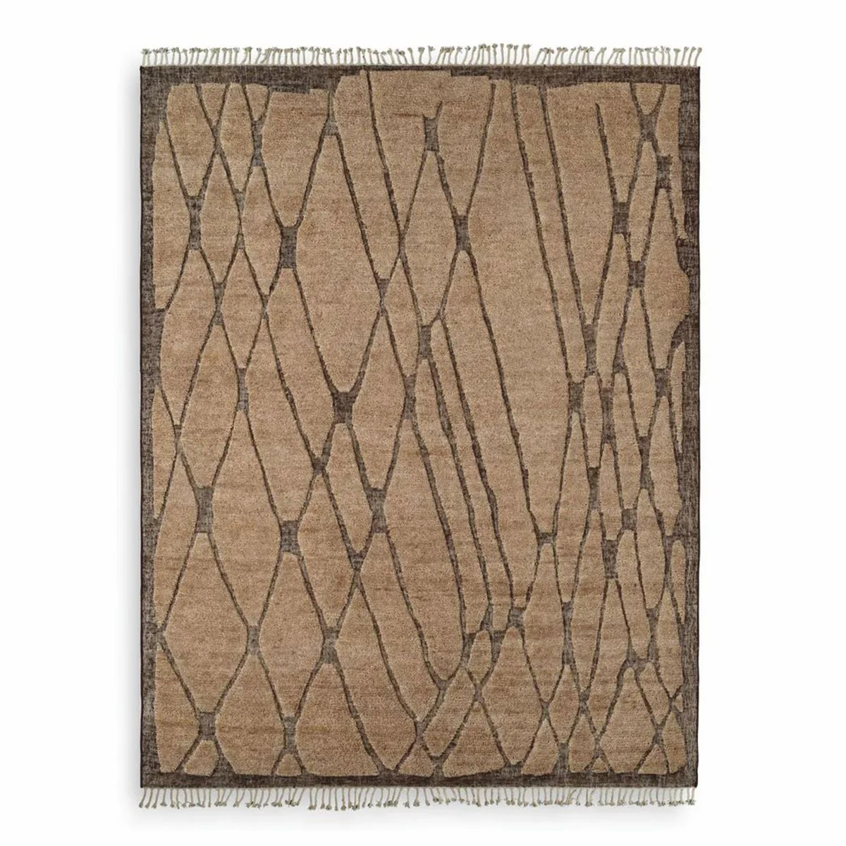 Luxus Wohnzimmer Teppich Beige / Braun - Verschiedene Größen