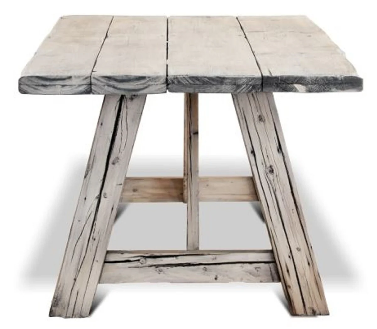 Landhausstil Esstisch Antik Weiß - Verschiedene Größen - Rustikaler Massivholz Küchentisch - Rustikale Massivholz Esszimmer Möbel - Landhausstil Esszimmer Möbel