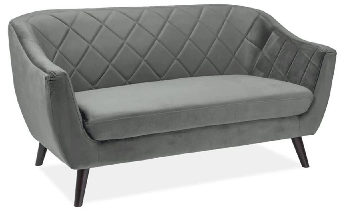 Luxus Wohnzimmer Sofa 160 x 85 x H. 83 cm - Couch mit edlem Samtstoff - Wohnzimmermöbel