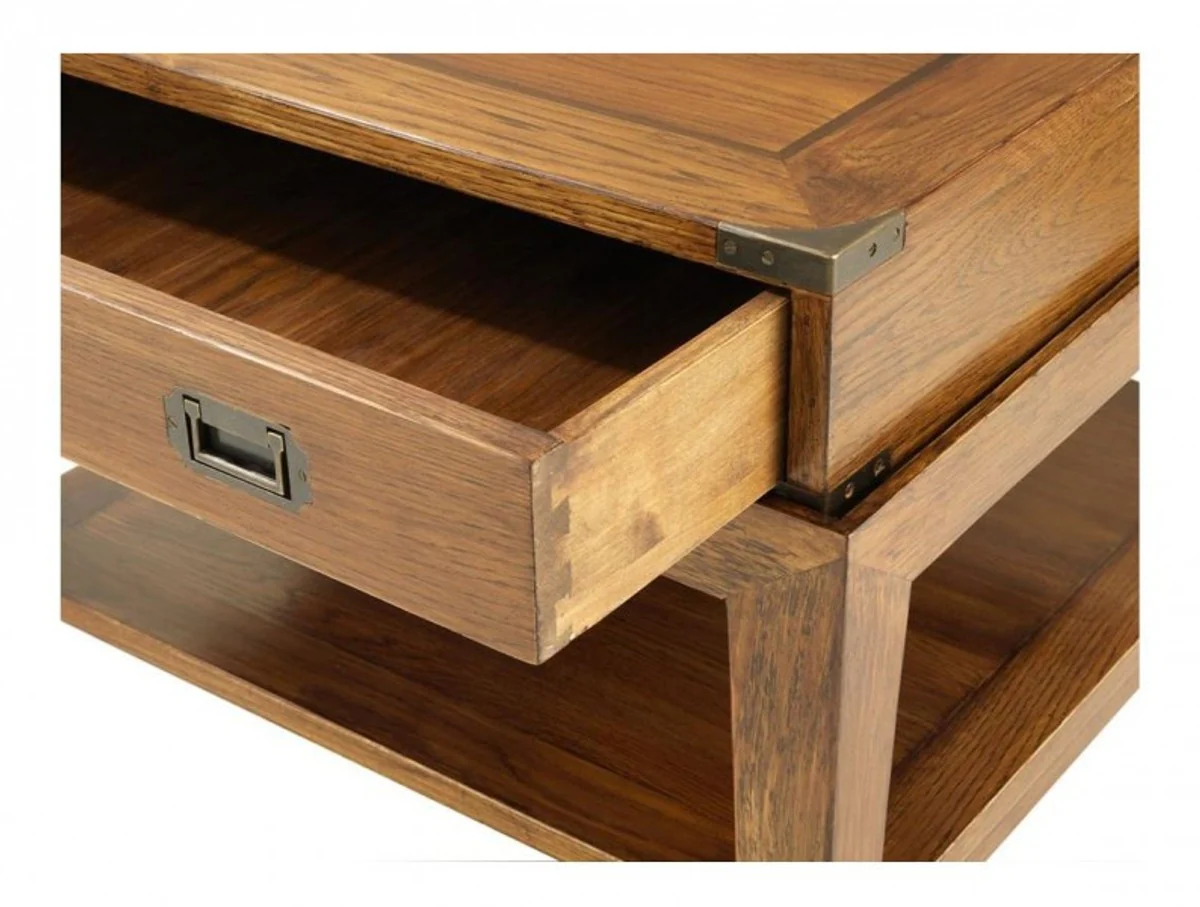 Luxus Art Deco Designer Eichenholz Beistelltisch - Luxus Qualität