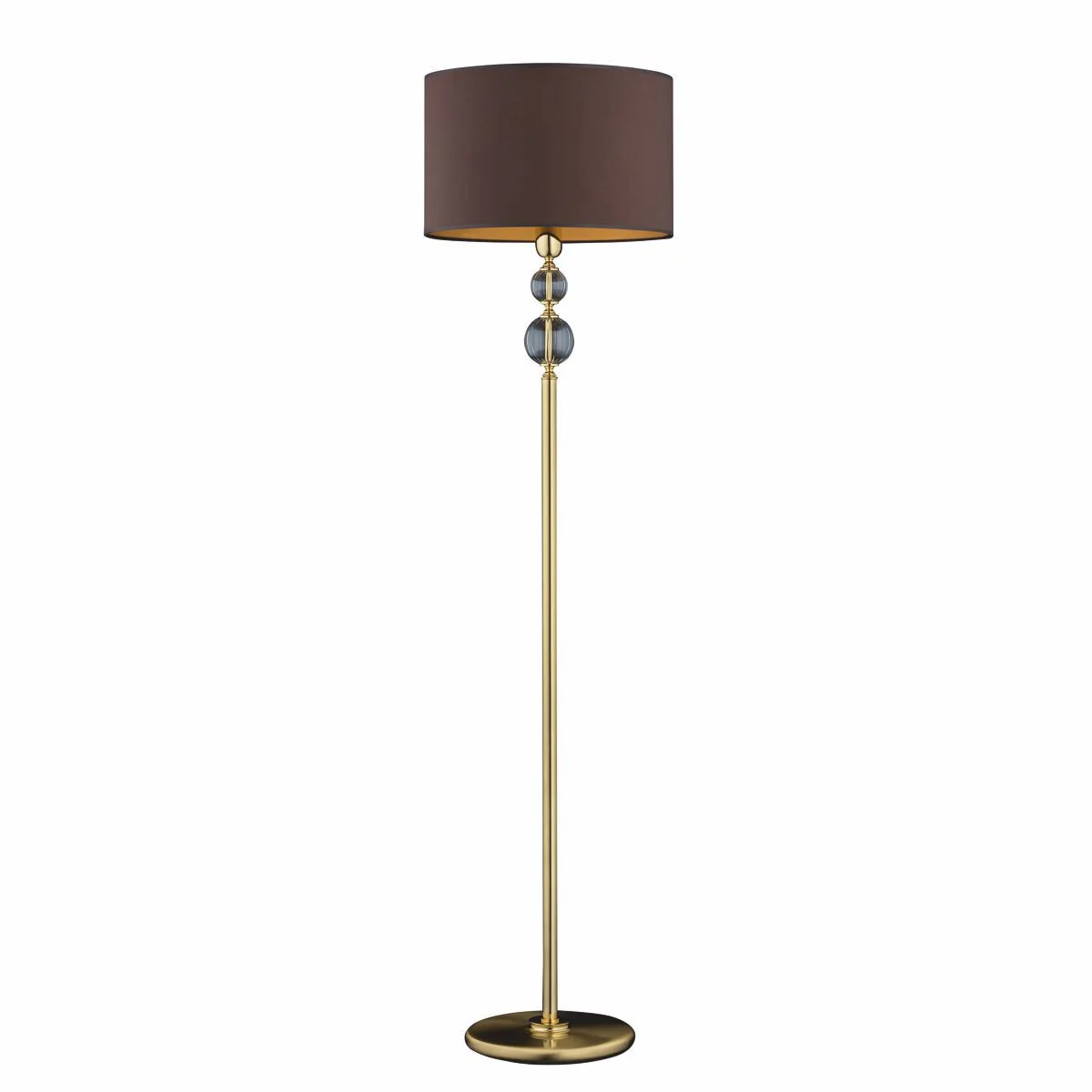 Luxus Barock Stehleuchte Gold / Braun H. 172 cm - Barockstil Stehleuchten