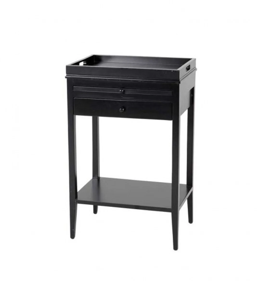 Luxus Art Deco Designer Mahagoni Beistelltisch 52 x 36 x H. 82 cm - Hotel Tisch Möbel