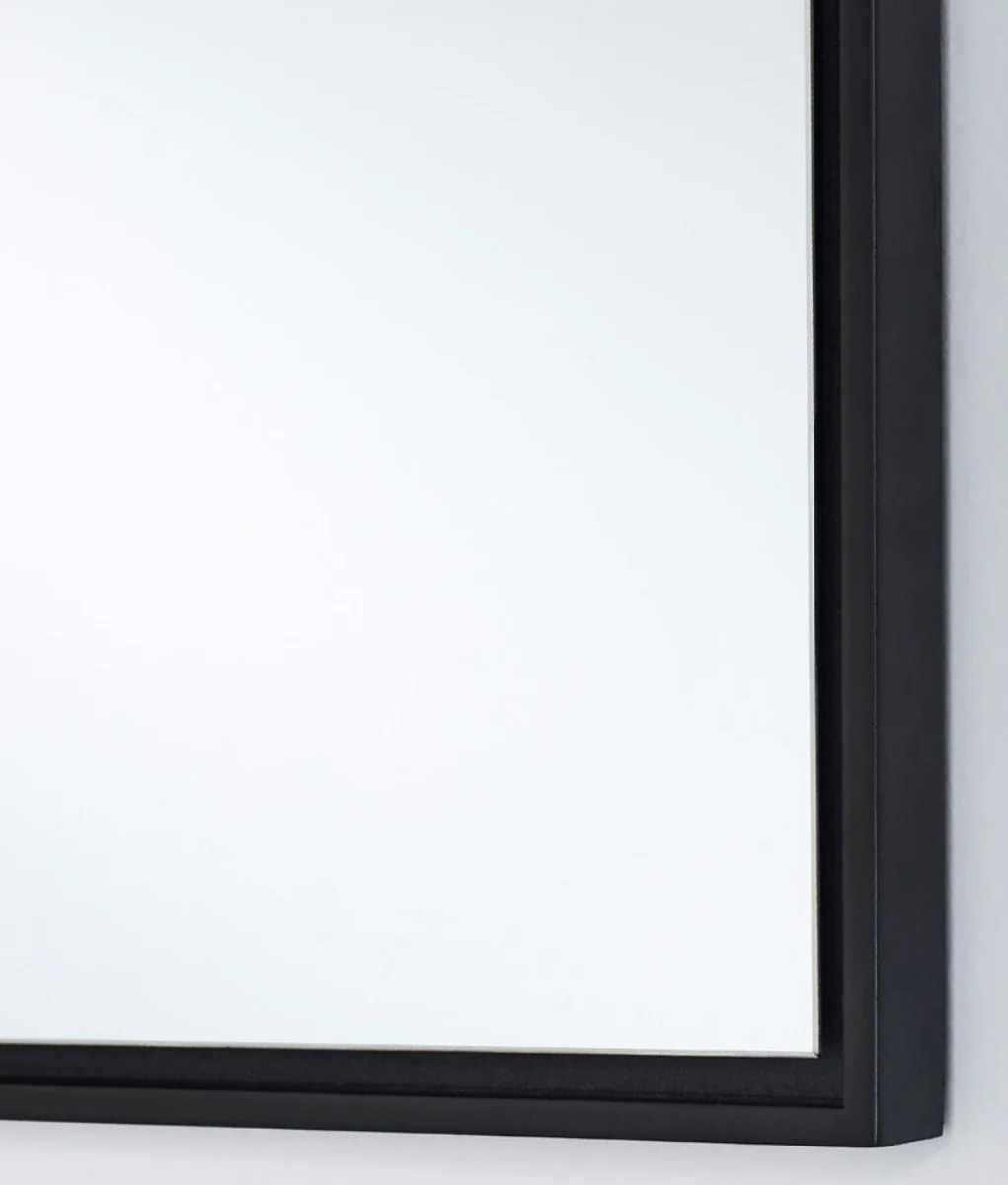 Luxus Spiegel mit schwarzem Holzrahmen 35 x H. 130 cm - Wohnzimmer Wandspiegel