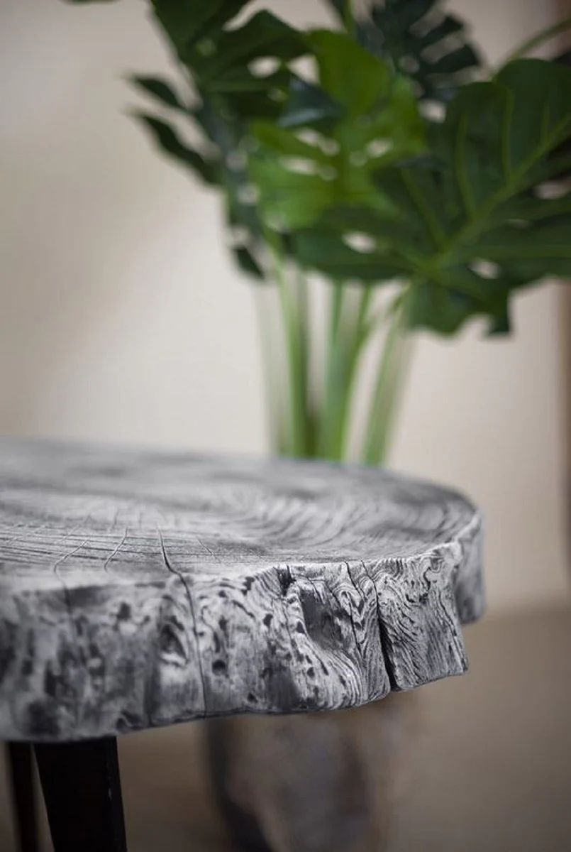 Luxus Couchtisch Grau / Schwarz 100 x 60 x H. 50 cm