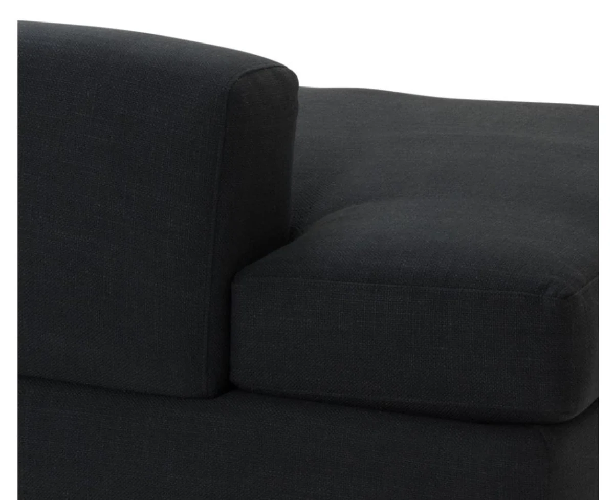 Designer Sofa Schwarz Rechtsseitig 231 x 101 x H. 85 cm - Luxus Wohnzimmer Möbel