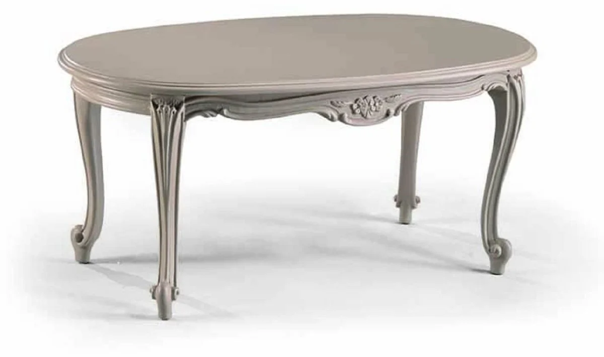 Luxus Barock Couchtisch Grau 101 cm - Made in Italy