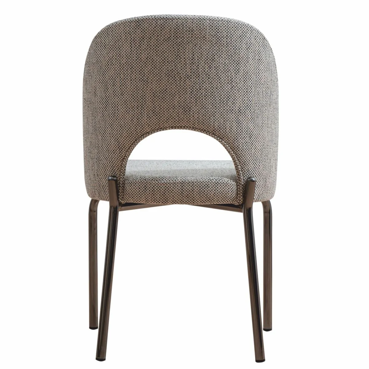 Luxus Esszimmer Stuhl Grau / Schwarz H. 87 cm - Esszimmer Möbel