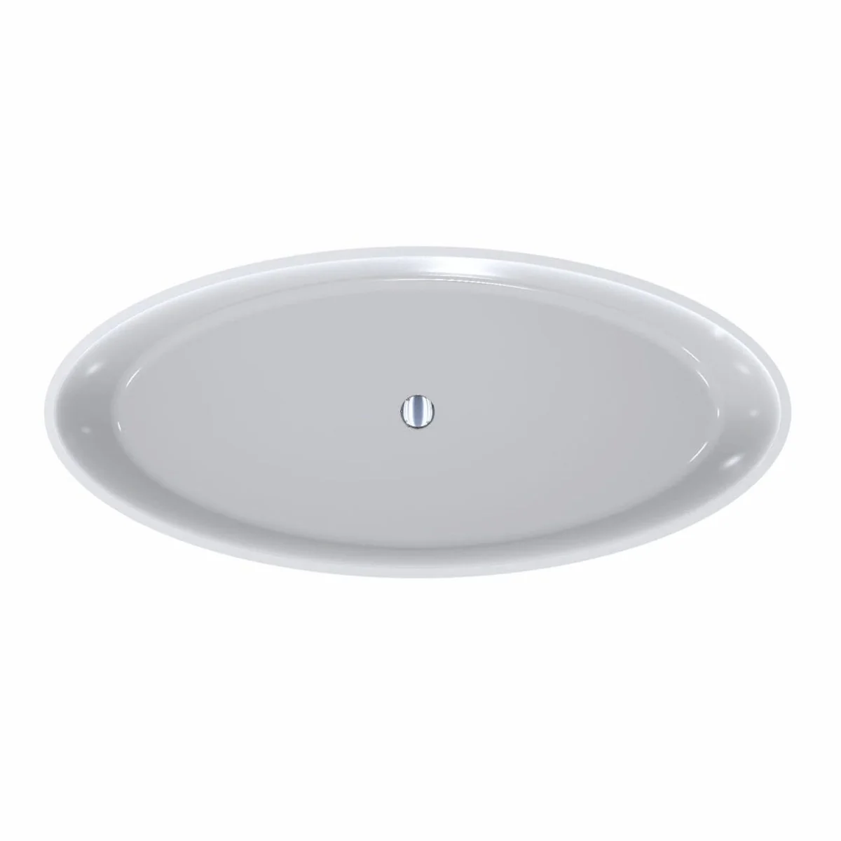 Luxus Badewanne Hochglanz Weiß 180 cm - Badezimmer Möbel