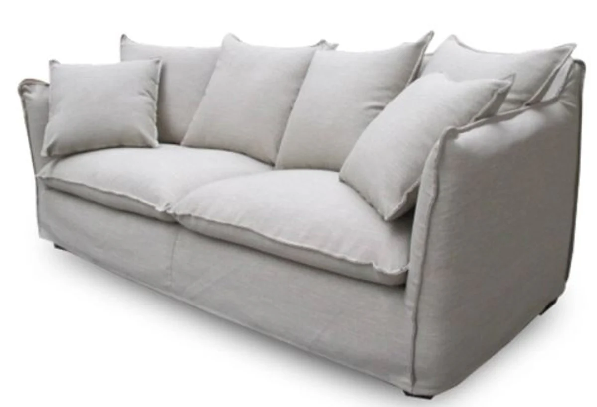 Luxus Wohnzimmer Sofa Grau 215 x 100 x H. 102 cm - Luxus Qualität