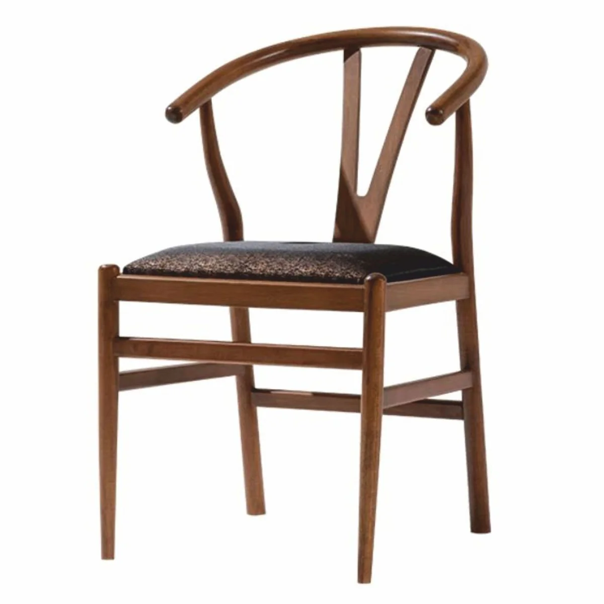 Luxus Esszimmer Stuhl mit Armlehnen Braun / Schwarz H. 86 cm