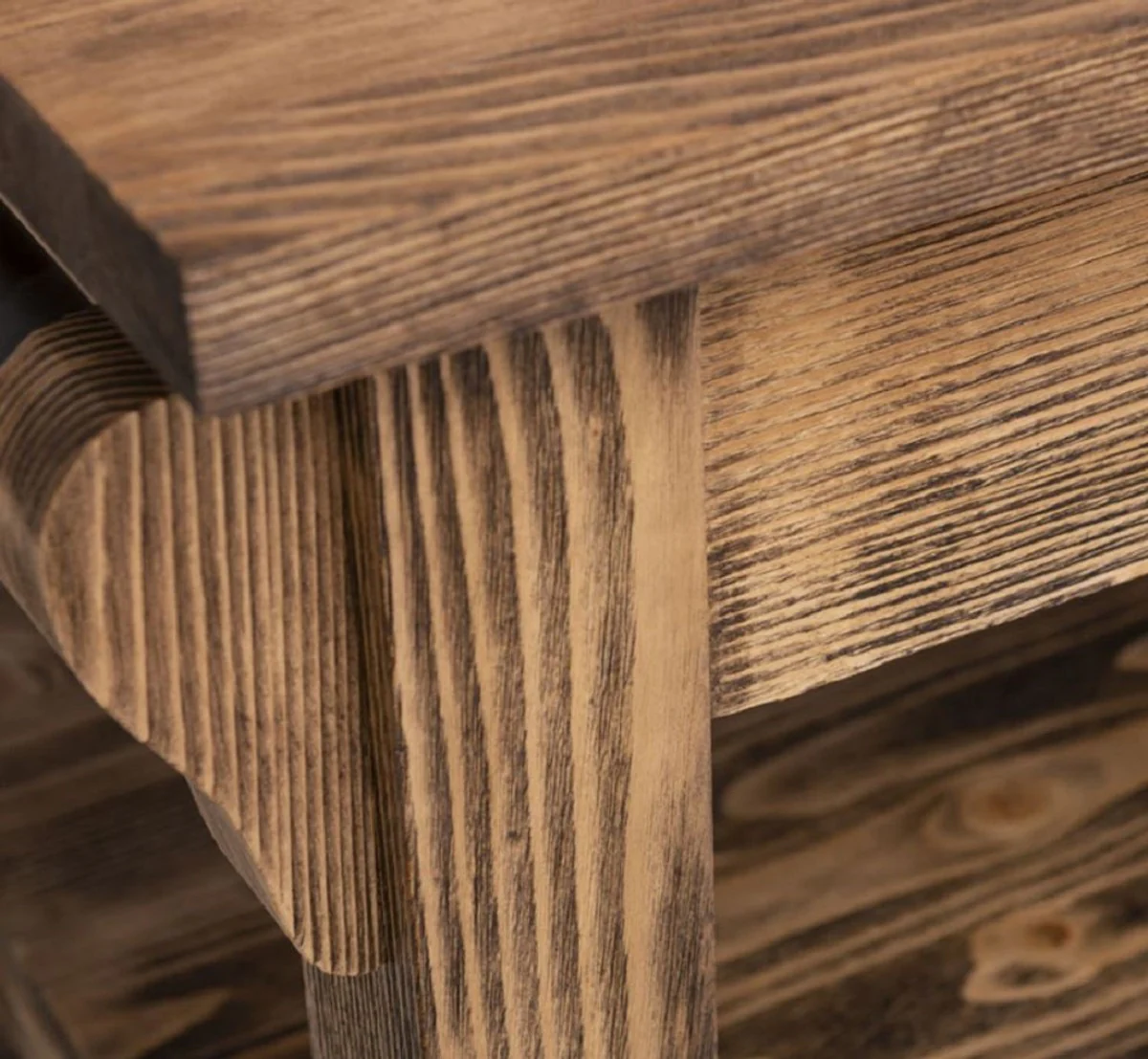 Landhausstil Kücheninsel Braun 180 x 85 x H. 90 cm - Massivholz Kücheninsel mit 4 Schubladen - Esszimmer Möbel - Küchen Möbel - Landhausstil Möbel