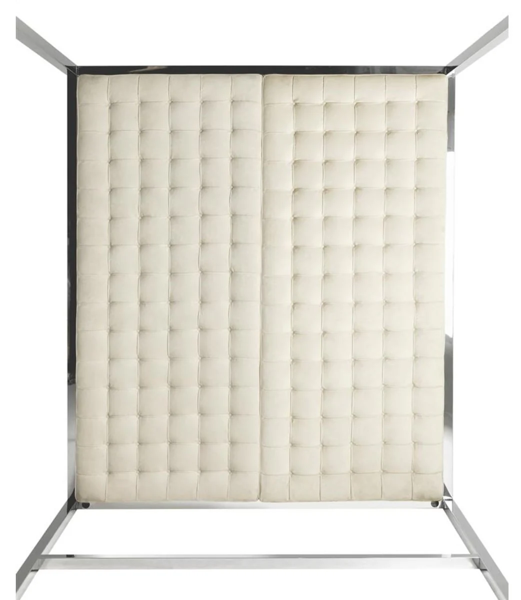 Luxus Bettgestell mit Kopfteil naturfarbig 190 x 220 x H. 220 cm - Designermöbel