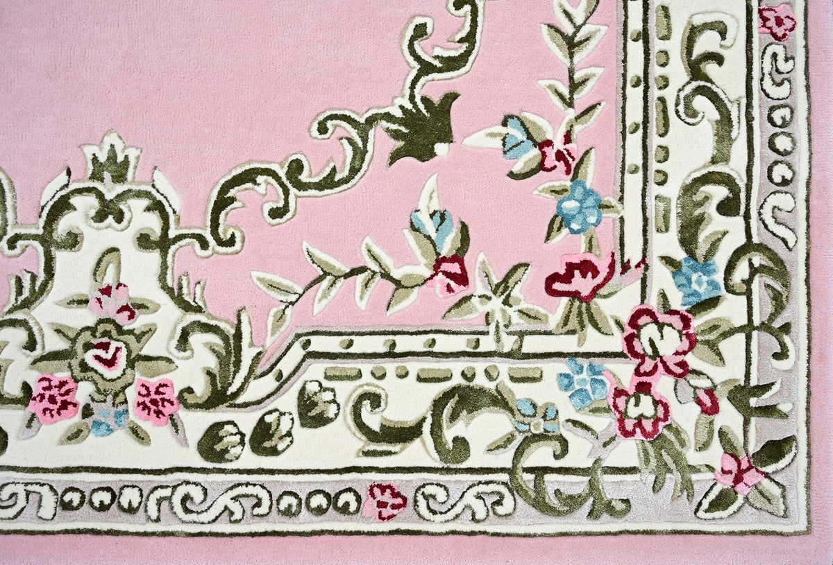 Pompöös by Luxus Barock Teppich Krone von Harald Glööckler Rosa 200 x 300 cm