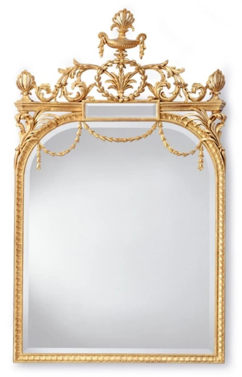 Luxus Barock Spiegel Gold - Prunkvoller italienischer Barockstil Wandspiegel - Luxus Möbel im Barockstil - Prunkvolle Barock Möbel - Made in Italy - Luxus Barock Interior