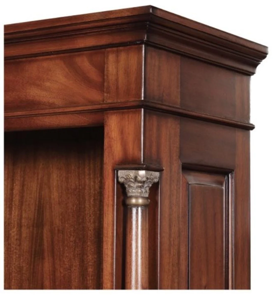 Luxus Barockstil Bücherschrank / Regalschrank Braun 103 x 32 x H. 185,5 cm - Barock Wohnzimmermöbel