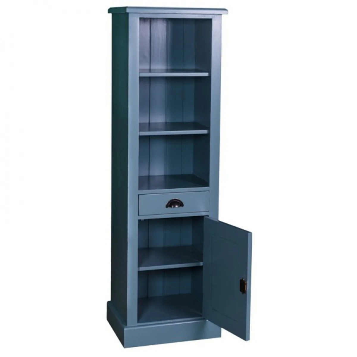 Landhaus Stil Badezimmer Schrank Hochschrank mit Schublade - Bad Schrank Massivholz