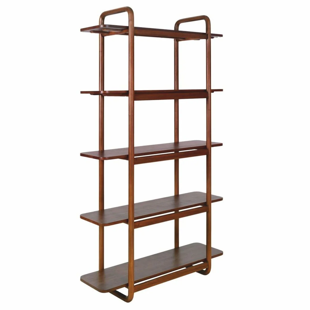 Luxus Mahagoni Regalschrank Braun 120 x H. 210 cm - Luxus Möbel