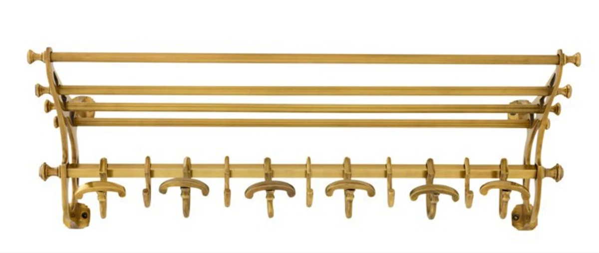 Französische Luxus Wandgarderobe Messingfarben Edelstahl Garderoben Halter Mod Orleans - Garderobe Antik Stil Barock Jugendstil Hotel, Cafe Restaurant Möbel