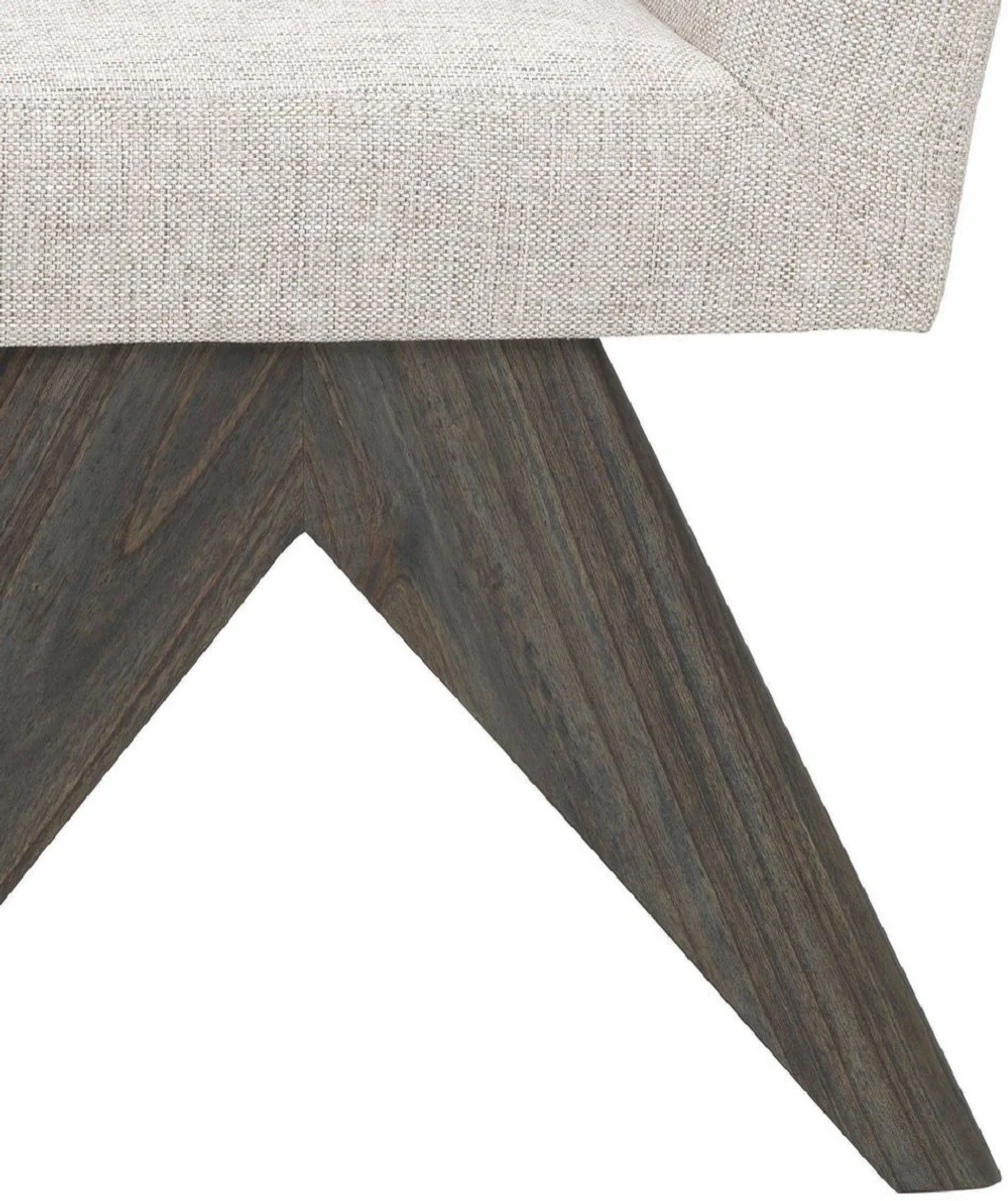 Luxus Esszimmerstuhl Naturfarben / Braun 48 x 54 x H. 86 cm - Massivholz Küchenstuhl - Luxus Esszimmer Möbel