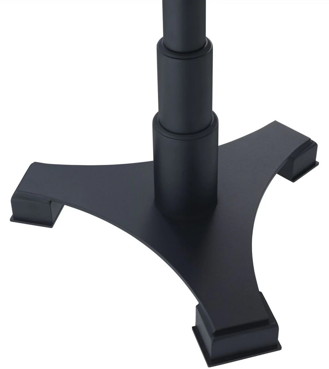 Luxus Esstisch Weiß / Schwarz Ø 70 x H. 75 cm - Küchentisch mit runder Marmorplatte - Esszimmer Möbel