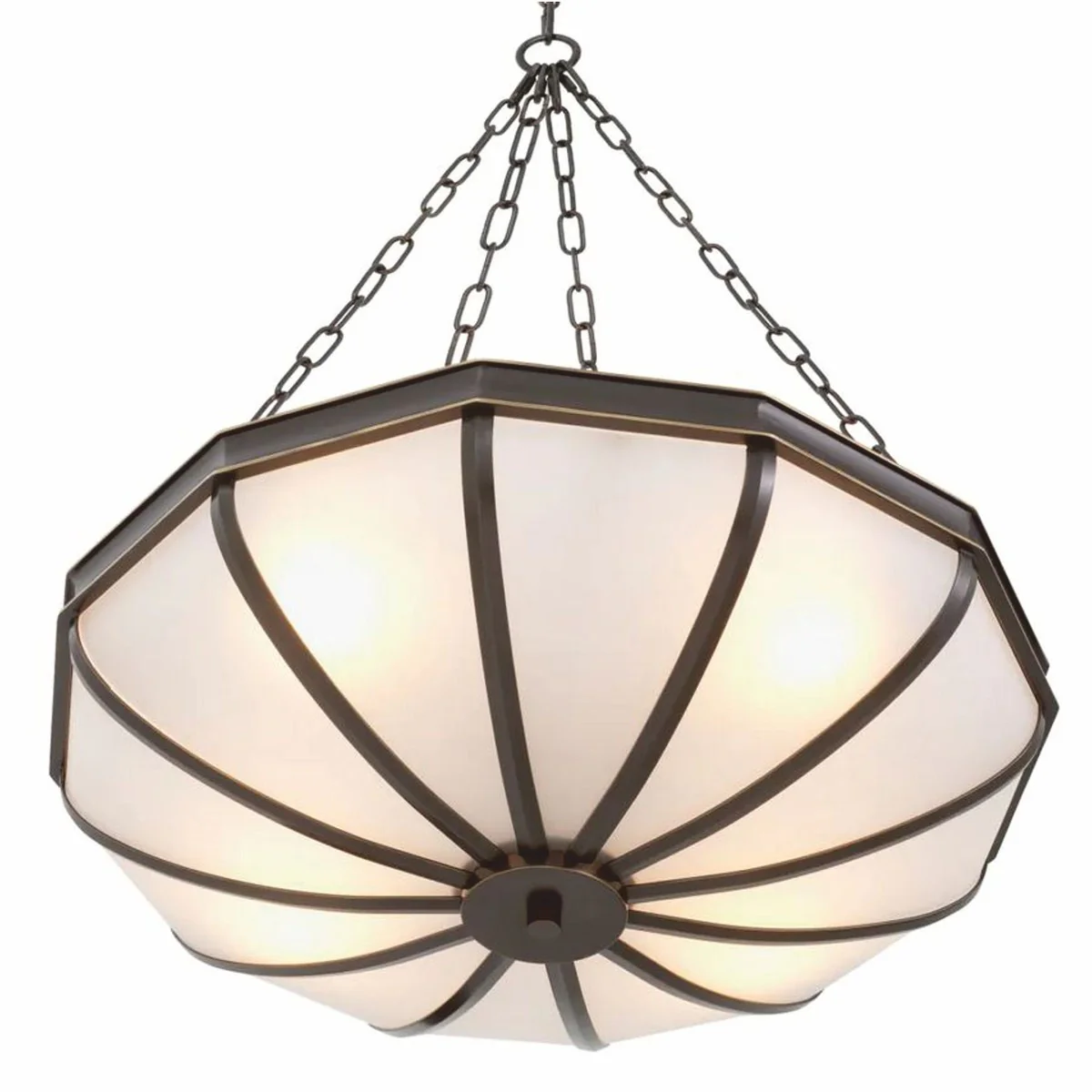 Luxus Kronleuchter Bronze / Weiß 60 cm - Luxus Möbel - Luxus Interior