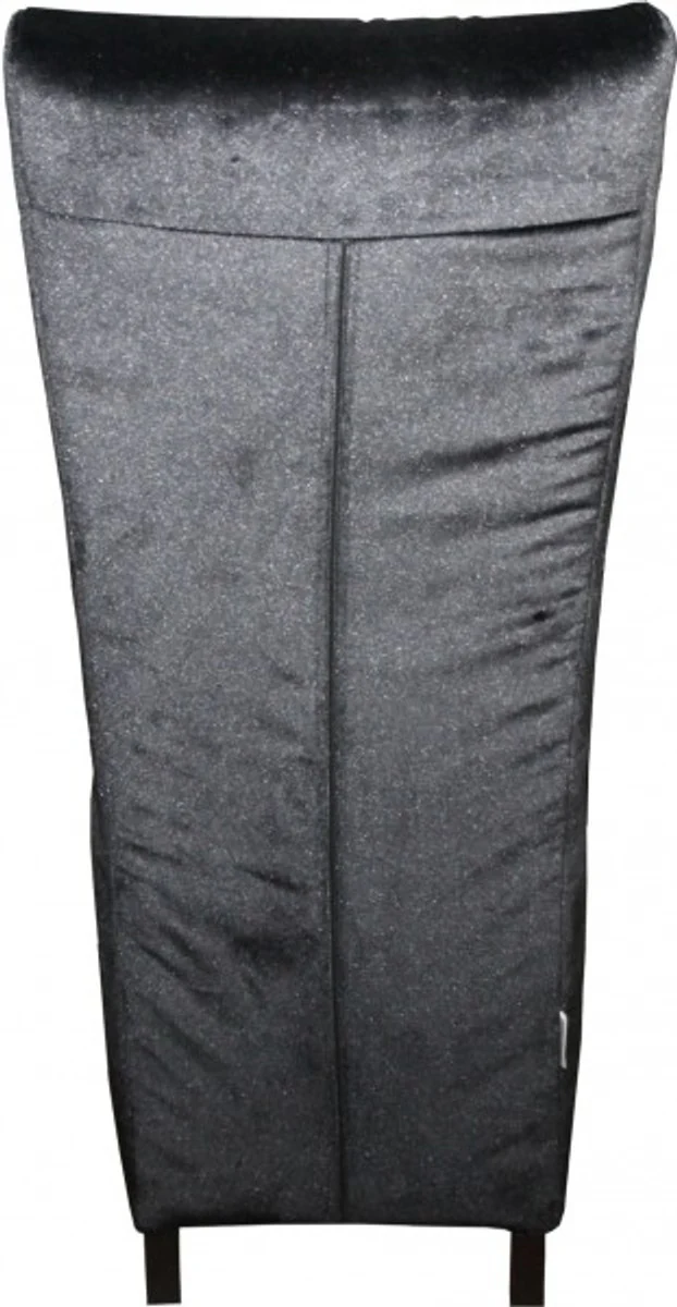 Designer Chesterfield Esszimmer Stuhl Schwarz mit Bling Bling Glitzersteinen