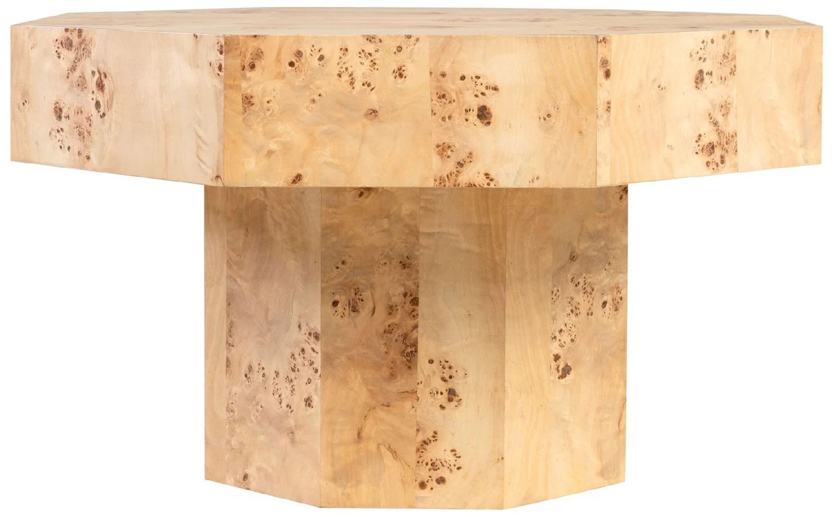 Luxus Couchtisch Naturfarben 76 x 76 x H. 42 cm - 8 Eckiger Massivholz Wohnzimmertisch - Wohnzimmer Möbel - Hotel Möbel - Luxus Möbel