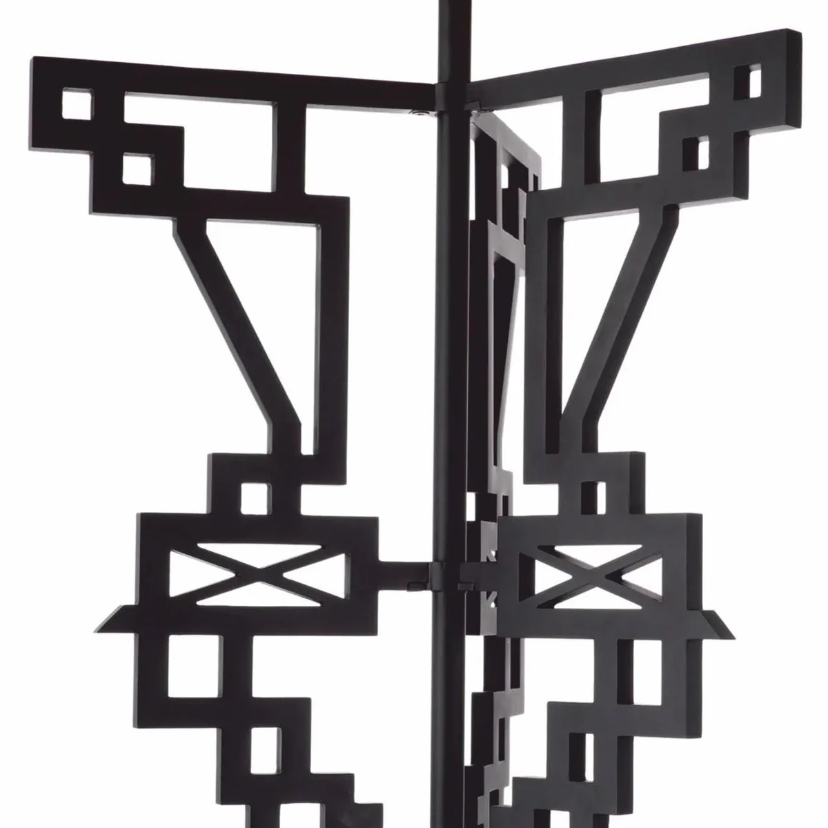 Luxus Stehleuchte Matt Schwarz / Beige H. 175 cm - Luxus Leuchten