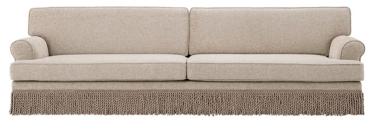 Luxus Wohnzimmer Sofa Beige 277 x 101 x H. 77 cm
