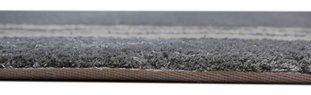 Luxus Viskose Teppich Schwarz / Grau 160 x 230 cm - Rechteckiger Wohnzimmer Teppich - Moderner Schlafzimmer Teppich - Luxus Interior - Luxus Qualität