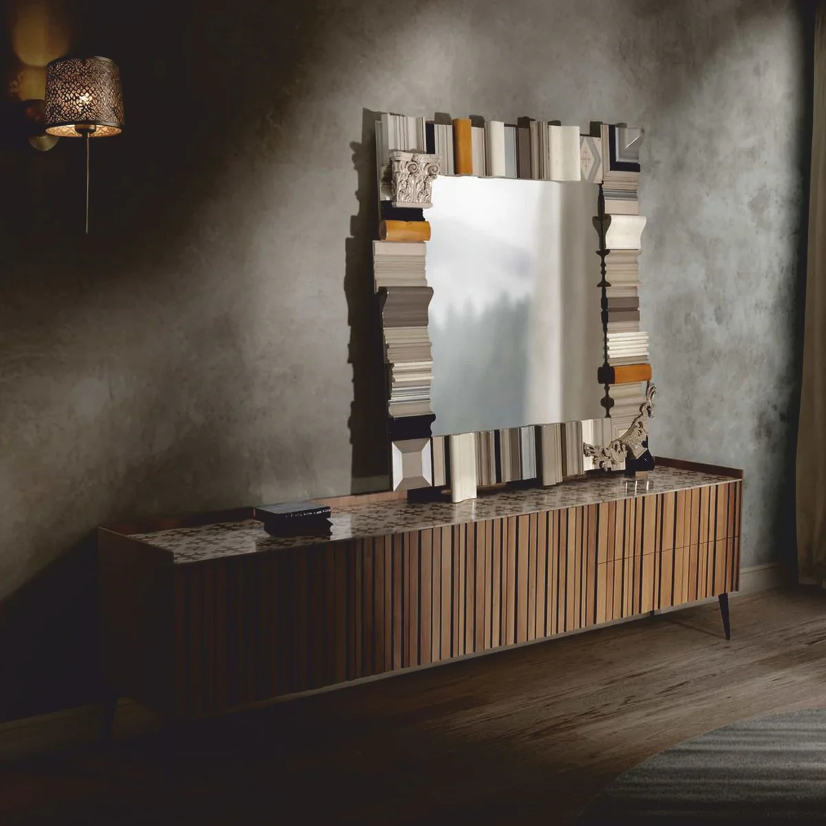 Luxus Designer Spiegel Bunt 135 cm - Luxus Designer Möbel