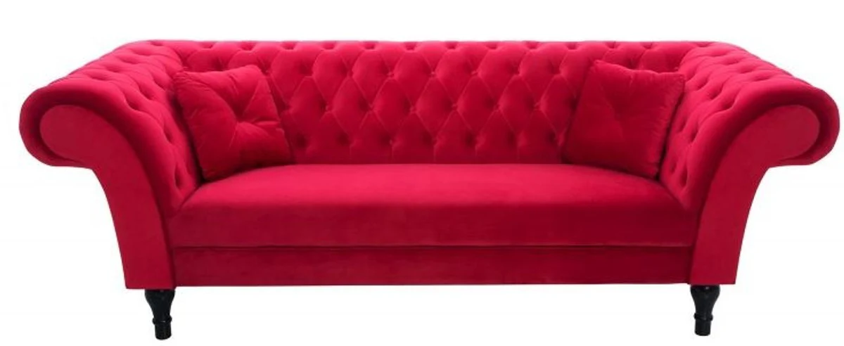 Chesterfield Sofa in Rot 225 x 90 x H. 79 cm - Designer Chesterfield Sofa