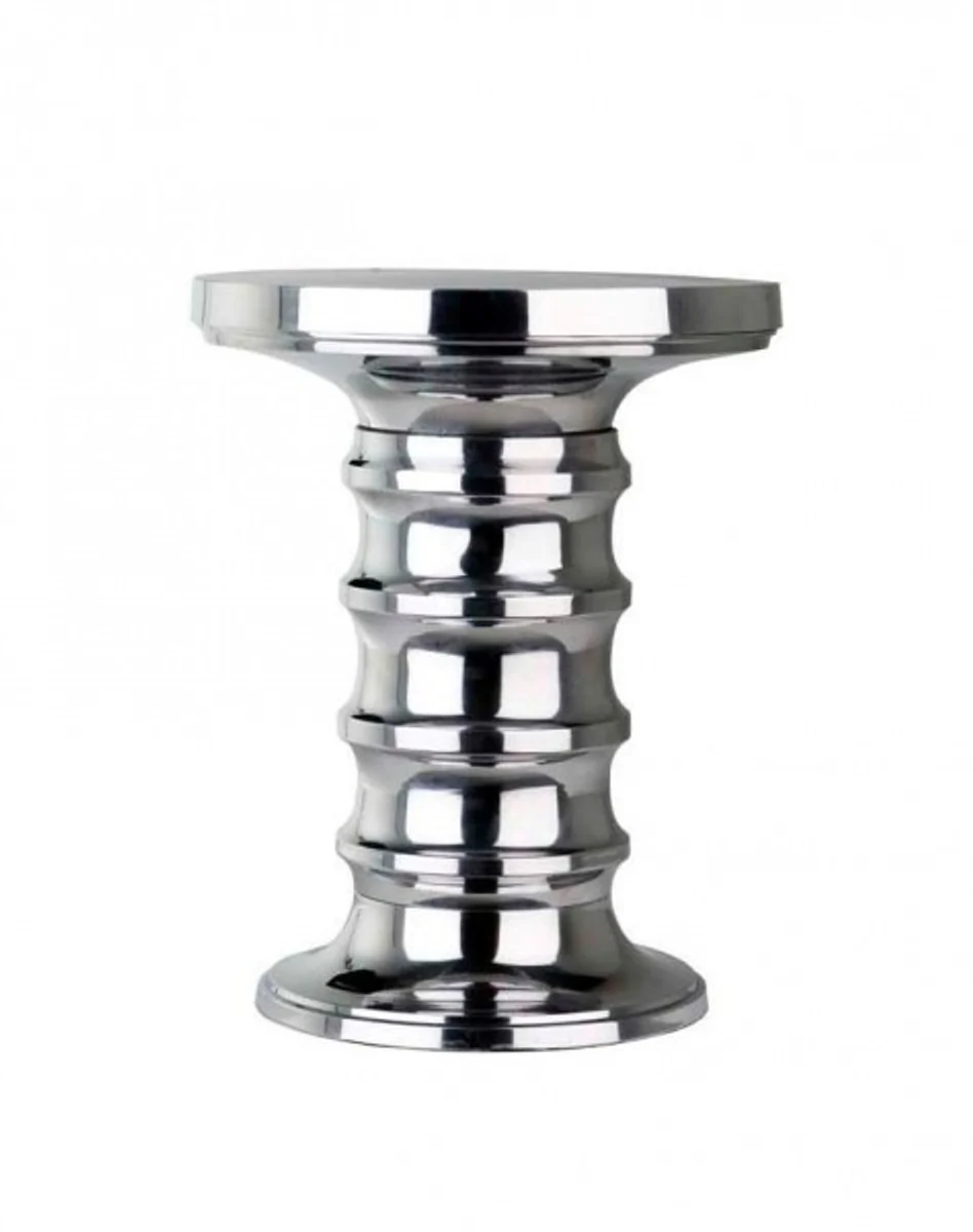 Luxus Art Deco Designer Aluminium Beistelltisch 38 x H. 48 cm - Luxus Kollektion