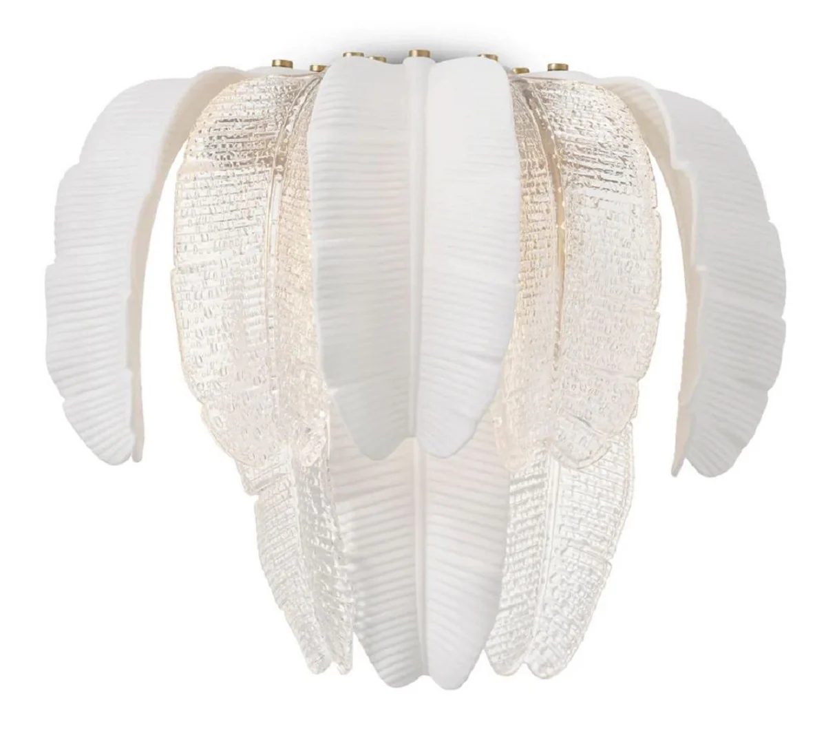 Luxus Wandleuchte Weiß 45 x H. 35,5 cm - Luxus Leuchten