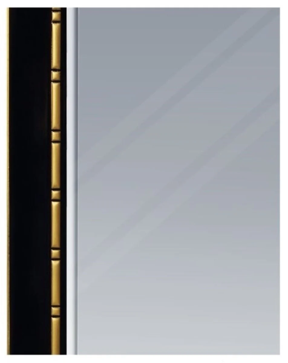 Luxus Wandspiegel Schwarz / Gold 81 x H. 106 cm - Luxus Kollektion