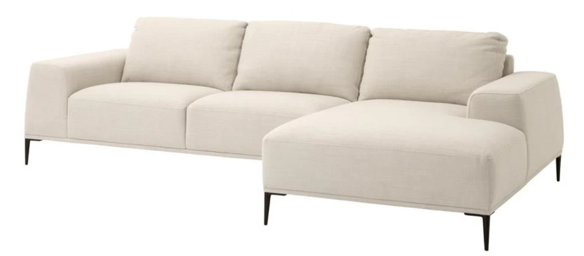 Luxus Lounge Sofa Naturfarbig 285 x 164 x H. 80 cm - Luxus Kollektion