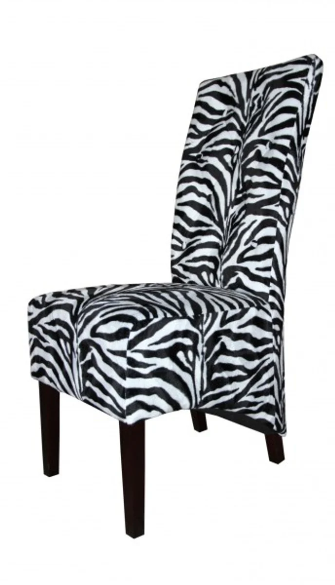 Limited Edition Designer Chesterfield Esszimmer Stuhl Zebra - Club Möbel